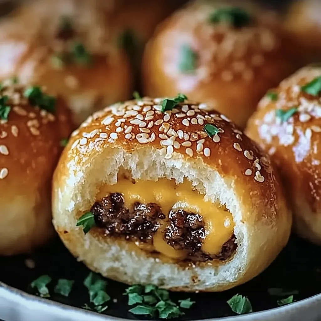 bombas recheadas de cheeseburger
