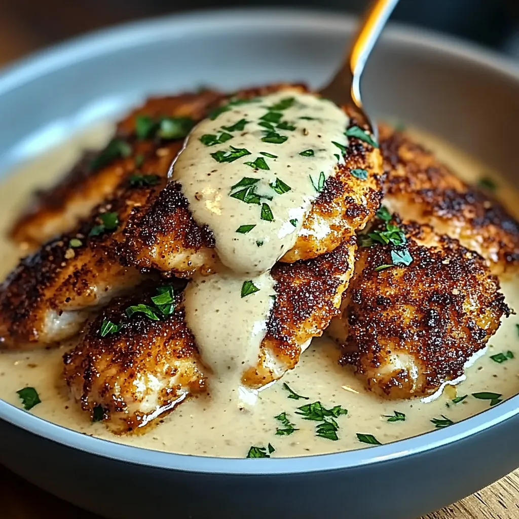 Frango Empanado com Parmesão e Molho Cremoso de Alho