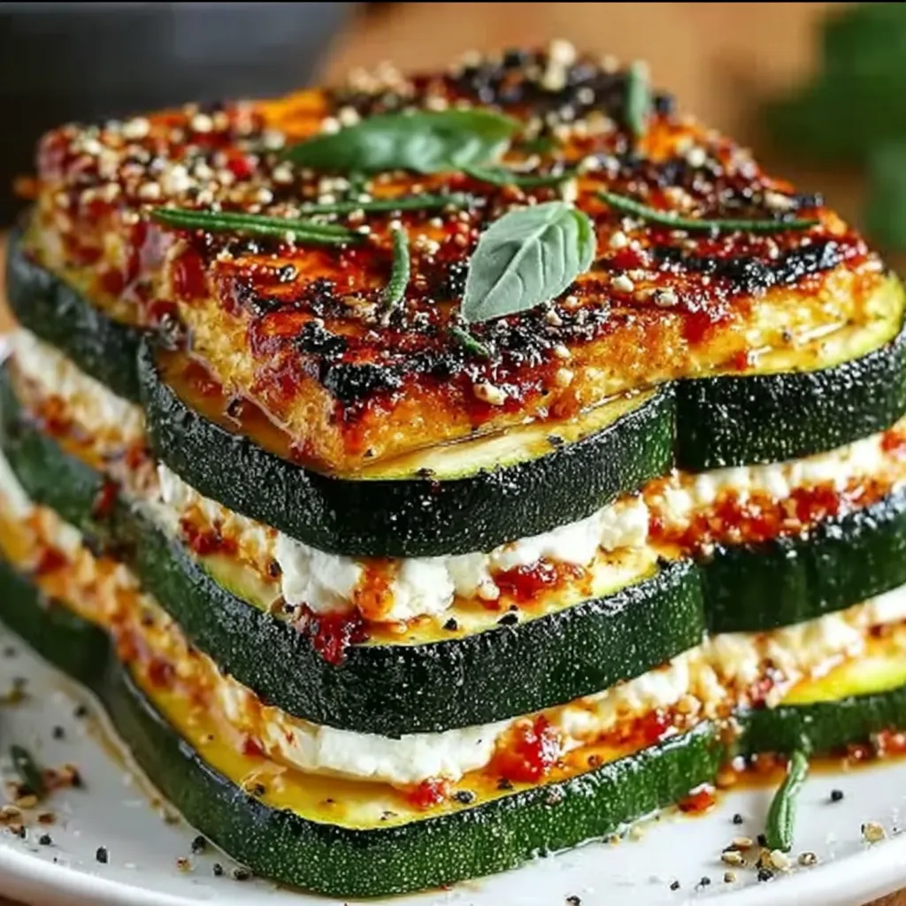 Abobrinhas Gratinadas com Ricota e Molho Marinara